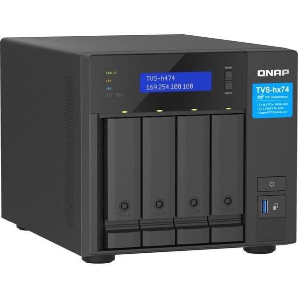 Qnap ULTRA-HIGH SPEED 4 BAY NAS. INTEL PENTIUM G. TVS-H474-PT-8G-US - main