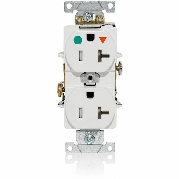 Leviton Plugs&Rcptcls, 20A, 125VAC, Wht, PBT, PK10 T8300-IGW - main