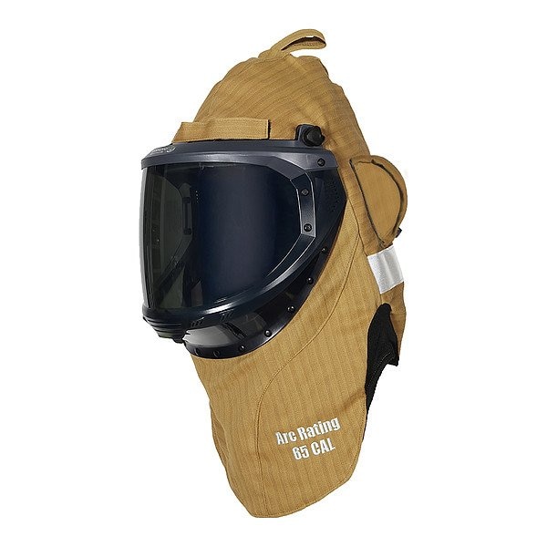 National Safety Apparel Hood, 4 PPE CAT, 65 cal/sq cm, Kevlar; Nomex Window, Caramel, Universal EN653FKVKH01AL - main