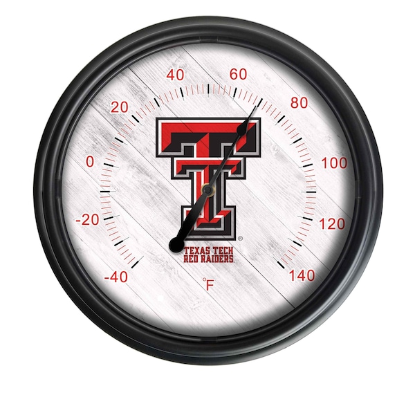 Holland Bar Stool Co Texas Tech University Indoor/Outdoor LED Thermometer ODThrm14BK-08TXTech - main