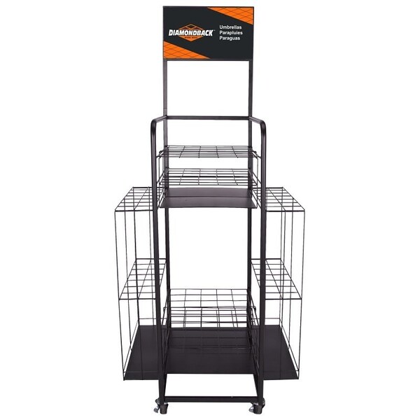 Soundbest Diamondback Umbrella Rack, 54-3/4 In H, Steel, Black, Black TF01 - main