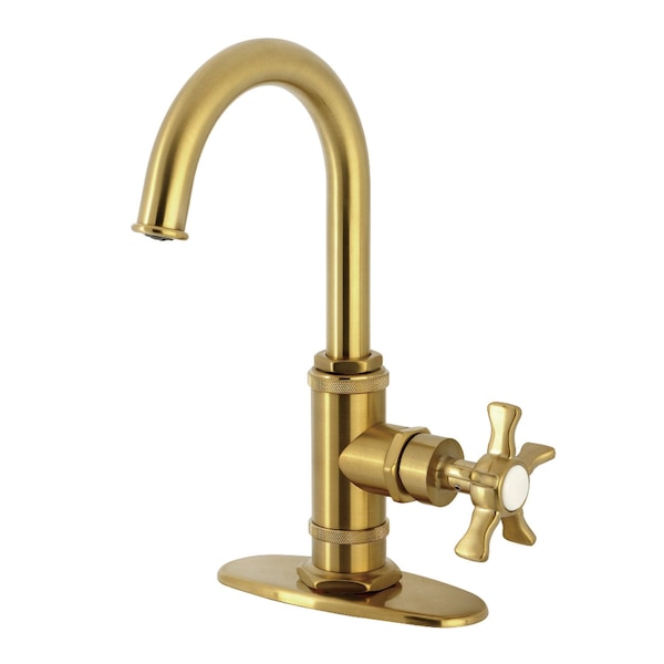 Kingston Brass Single-Handle Bar Faucet, Brushed Brass KSD8507NX - main