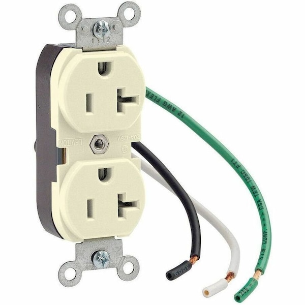 Leviton Leaded Dup 20A 125V Self-Gr LtAl 5362-LT - main