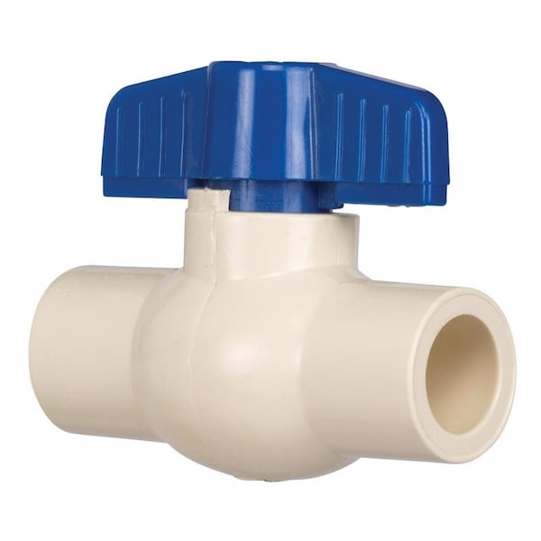 Homewerks 3/4 in. CPVC Slip Ball Valve Full Port Quarter-Turn Lever For Potable Water VBVCPVE4 - main