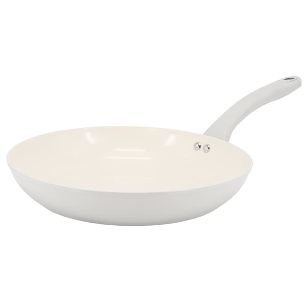 Martha Stewart Everyday Rexford 12 Inch Ceramic Nonstick Aluminum Frying Pan in Linen 141010.01 - main