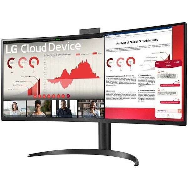 Lg 34IN THIN CLIENT AIO CURVED MONITOR, 3440X1440, INTEL PENTIUM QUAD CORE, 8GB 34CR651N-6P - main