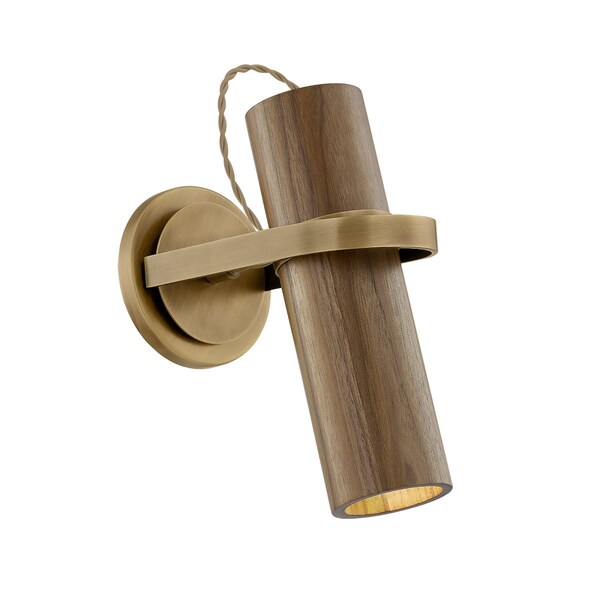 Troy Lighting Lennox 1 Light Wall Sconce, Patina Brass, 5 In x 11 In B3011-PBR - main