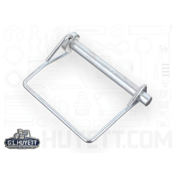 Huyett Snap & Lock Pin, SH, 1-Wire, Zn Plt Low Carbon Steel, .375 Dia x 3 L x 3.25 Shk L SNIP-375-3000S - main