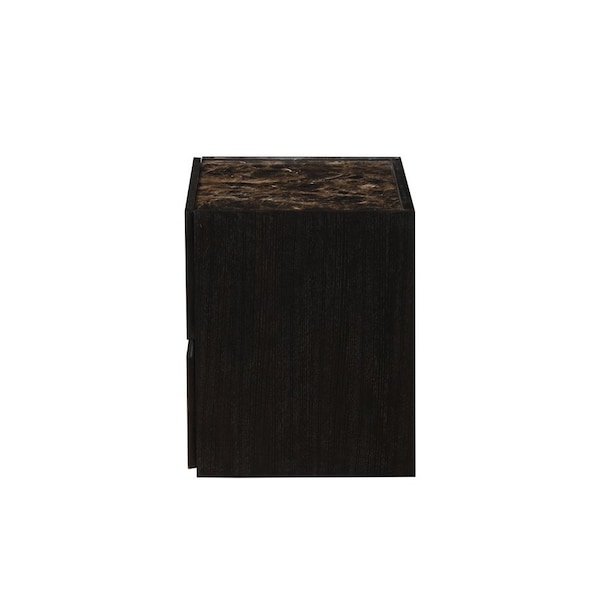 Homeroots 24" X 17" X 20" Dark Expresso Mdf Nightstand 319115 - main