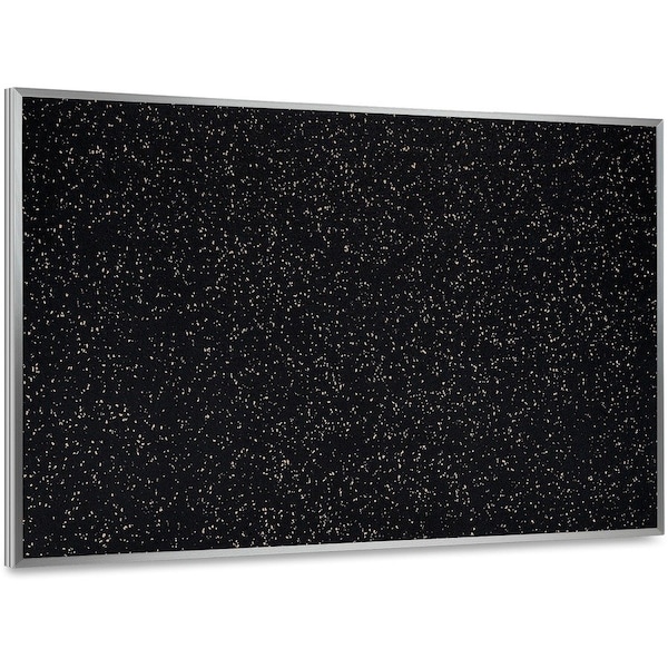 Ghent Rubber Bulletin Board 72-1/2"W, Silver ATR46-TN - main