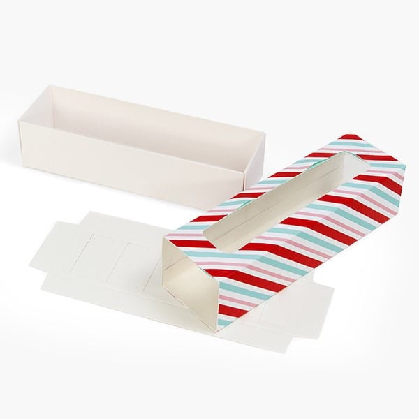 Nashville Wraps Candy Stripe Macaron Cookie Box Set 8.25x2.5x2, 10PK MCSCSM - main