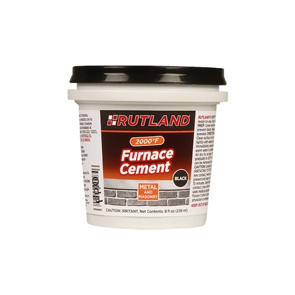 Rutland Black Furnace Cement 8 fl oz Tub 64A - main