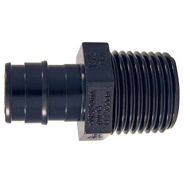 Apollo Adapter, 1/2 in, PEX x MPT, Poly Alloy, 200 psi Pressure, 25PK EPXPAM1225PK - main