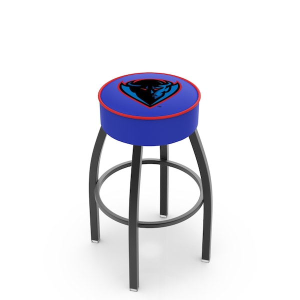 Holland Bar Stool Co 30" 4" DePaul Cushion Seat, Blk Wrinkle Base Swivel Bar Stool L8B130DePaul - main