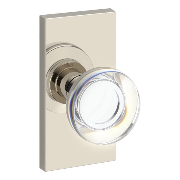 Baldwin Half Dummy Contemporary Crystal Knob and Contemporary 5in Rose Lifetime Bright Nickel Finish HDCCYCFR055 - main