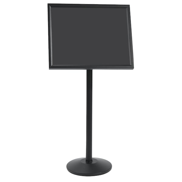 Aarco Single Pedestal Broadcaster, Display Menus, Posters Artwork, Black, Frame Size ID 17 1/2''Hx22 1/2''W P-5BK - main