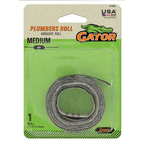 Gator Finishing Emery 1 in x 10 ft Plumbers Abrasive Roll, Coarse 4734GA - main