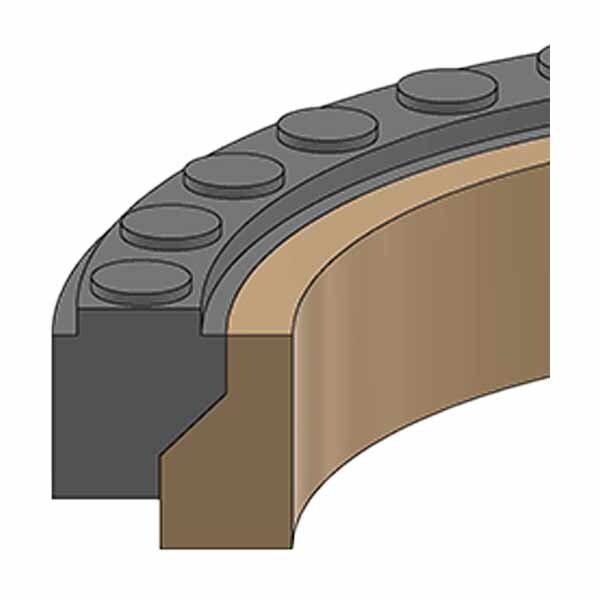 Hercules Sealing Products BRS-80003, BR-TFE/NBR-8.000x8.830x0.320gvw BRS-80003 - main