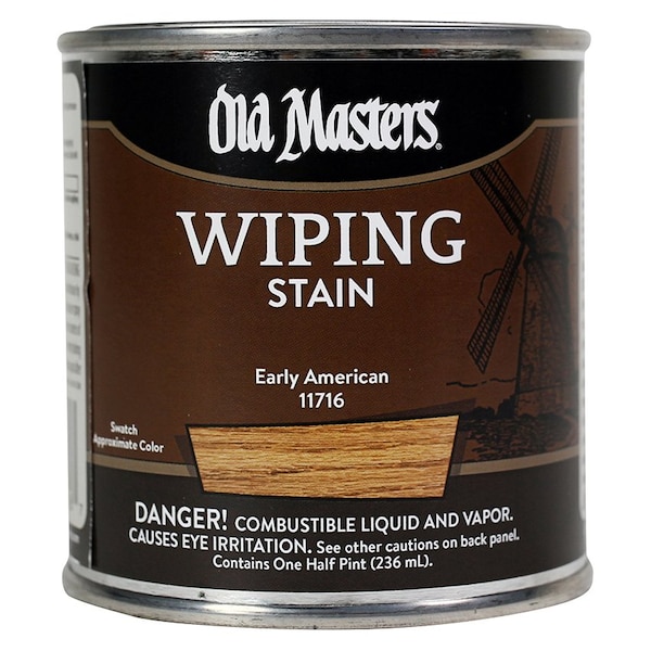 Old Masters 1/2 Pt Early American Oil-Based Wiping Stain 11716 - main