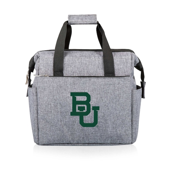 Picnic Time Family Of Brands NCAA Baylor Bears On The Go Lunch Bag Cooler - Soft Cooler Lunch Box, Heathered Gray 510-00-105-924-0 - main