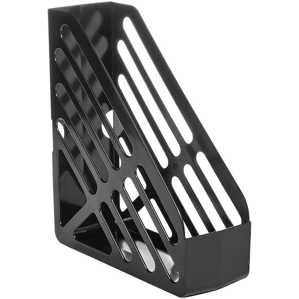 Deflecto AntiMicrobial Jumbo Magazine File, Black, Polystyrene 63907 - main