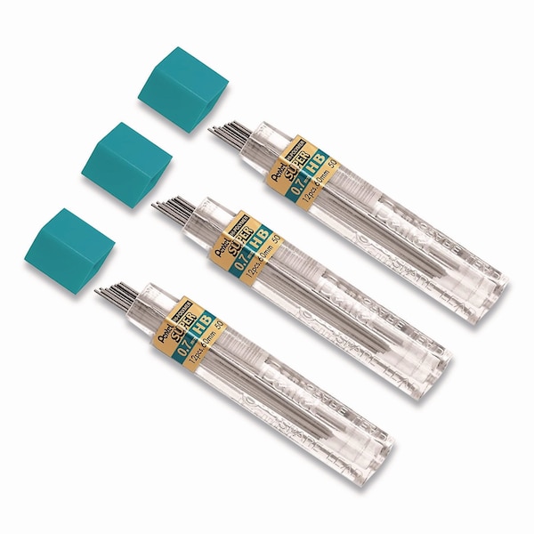 Pentel Super Hi-Polymer Lead Refill, 0.7 mm, HB, Black, 36PK L50BP3HB-K6 - main