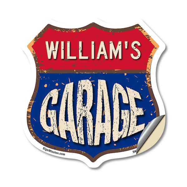 Signmission William's Garage, 18 Inch X 18 Inch, Vinyl Decal SHI-D-18-383-WILLIAM - main