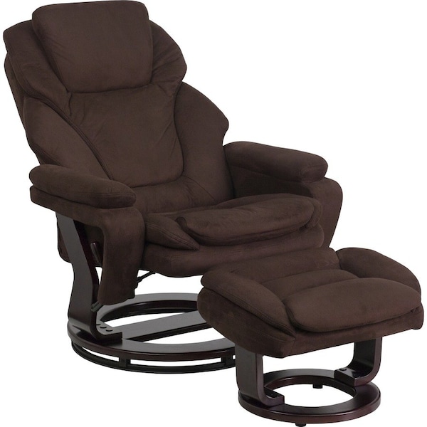 Flash Furniture Brown MIC Multi-Position Recliner and Ottoman BT-70222-MIC-FLAIR-GG - main