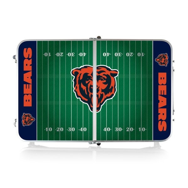 Picnic Time Family Of Brands Chicago Bears - Concert Table Mini Portable Table, (Charcoal Wood Grain) 843-00-141-064-2 - main