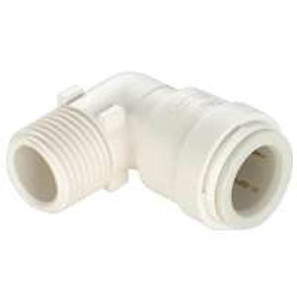 Watts Pipe Elbow, 1/2 in, 90 deg Angle, Plastic, Off-White, 100 psi Pressure 3519-1008/P-630 - main