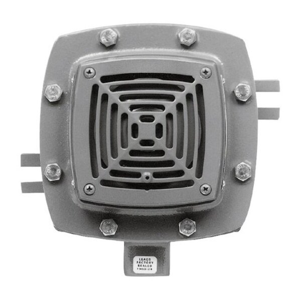 Edwards Signaling Horn, Horn, Continuous, 24V DC, 97 dB, Heavy Duty Die Cast, Gray, Wall/Pipe Mount 879EX-G1 - main