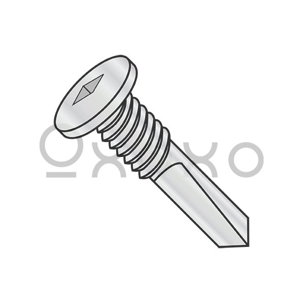 Oxoxo 12-24X2 Square Drive Pancake Head SDS #5 Point F/T High Corrosion 1000 HR Salt Spray, 1000PK 622366 - main