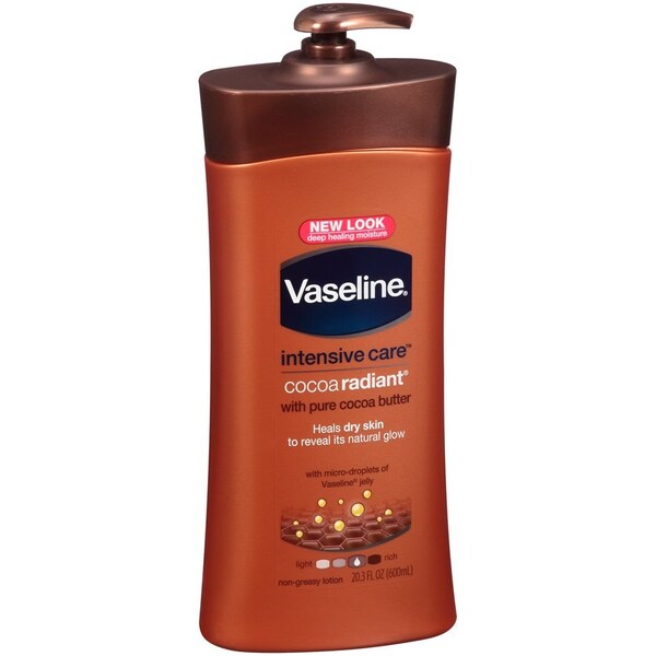 Vaseline Intensive Care Cocoa Radiant with Pure Coco Butter Body Lotion, 20.3 Ounce, 4PK 4080 - main