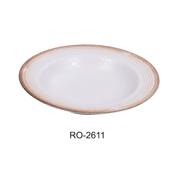 Yanco 11 x 8 x 1.75 in. Rockeye-2 Porcelain Two-Tone Pasta Bowl - 16 oz, 12PK RO-2611 - main
