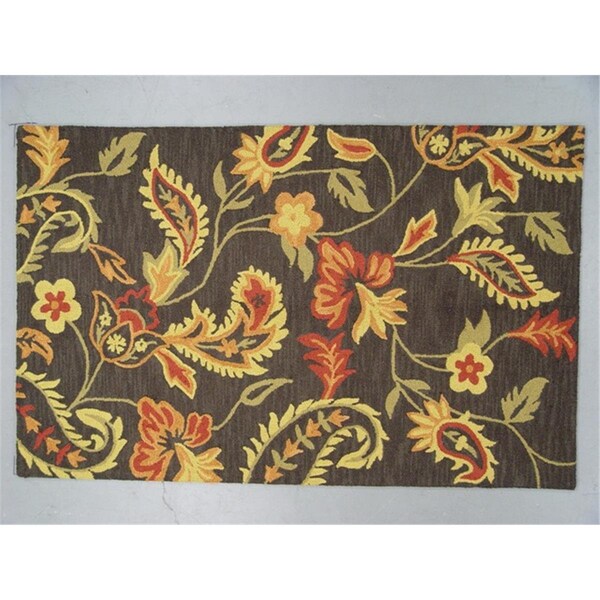 Lifestyles LS-IT 103 8 x 11 ft. Intrigue 100 Percent Long Fiber Wool Hand Crafted Rug- Chocolate LS-IT 1038X11 - main