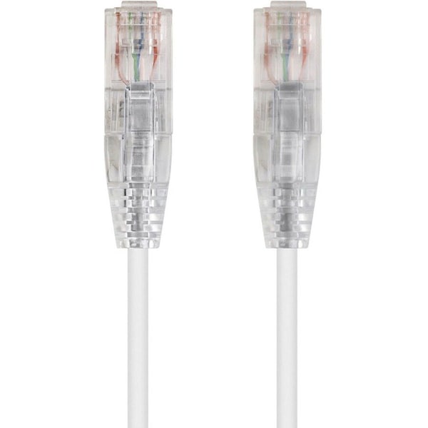 Monoprice Slim Cat6 Utp Network Cable, 6" White 13511 - main