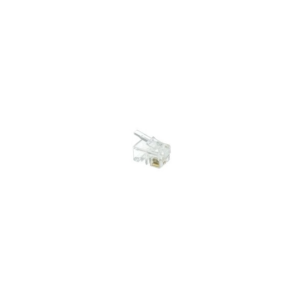 Cable Wholesale Phone/Data RJ22 Crimp Connectors for Flat Cable, 4P4C, 100 pieces 31D0-440HD - main