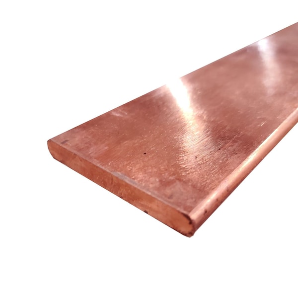Online Metal Supply 1/4 in x 2 in x 9 in, C110 Copper Flat Bar, Round Edge C110CURET0.25W2L9.1 - main