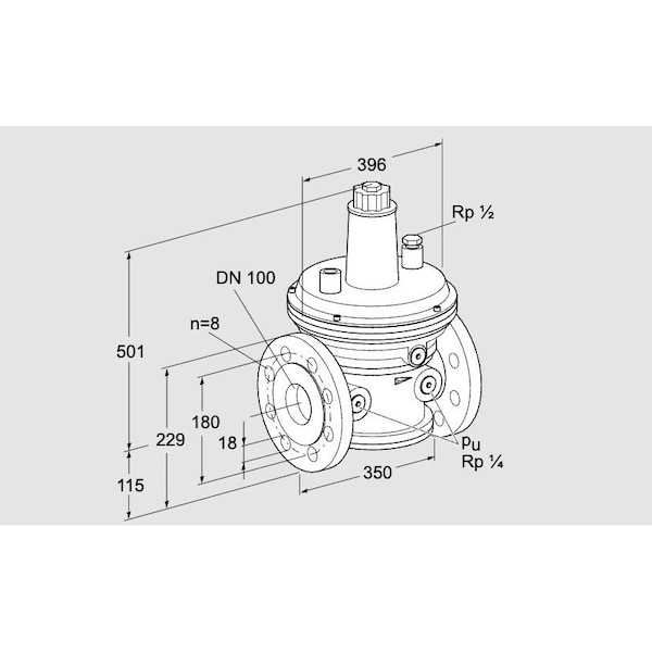 Honeywell Kromschroder GOV, GAS, VGBF 100F05 3VZ KS86051223 - main