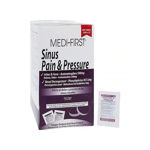 Medi-First Sinus Pressure Oral Tablets 500/5mg, 500PK 8380000 - main