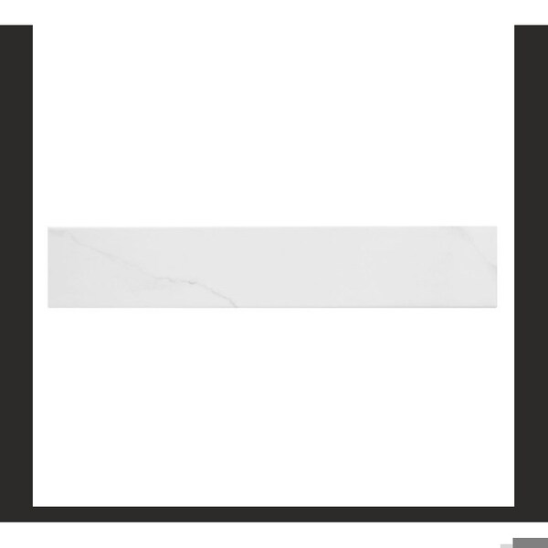 Andova Tiles SAMPLE-Porlan Tulane White 3-in. x 17-in. Subway Marble Look Matte Porcelain Wall & Floor Tile SAM-ANDPOR1255 - main