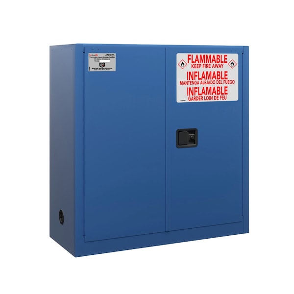 Fireking 30 Gal, Flammable Safety Cabinet, Mechanical-Close, Blue SC30-MC-B - main