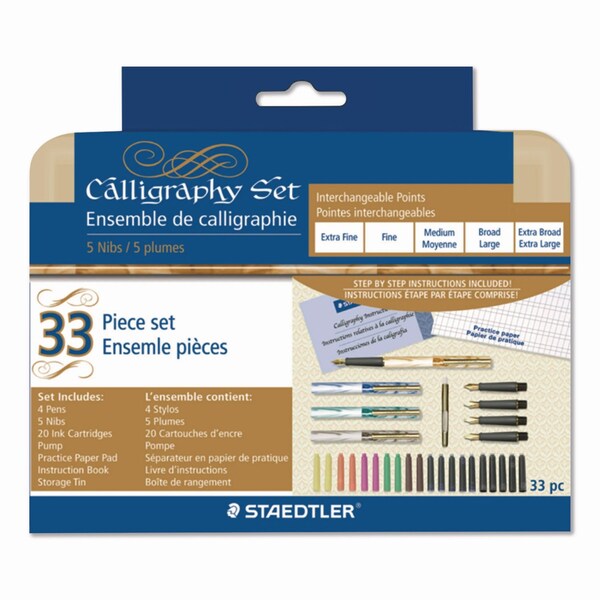 Staedtler Master the Art of Calligraphy Fountain Pen Set, 33 Pieces 899 SM5 NA - main