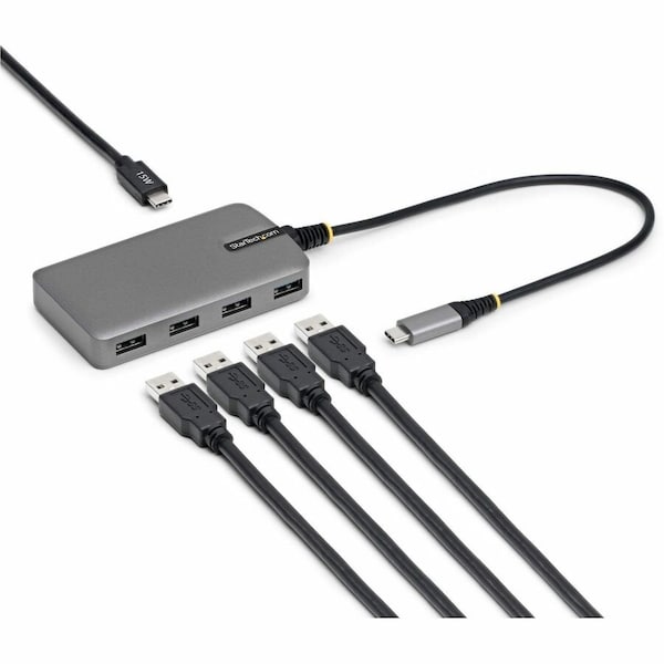 Startech.Com 4-PORT USB-C HUB, 5GBPS, BUS POWERED, USB C TO 4X USB-A HUB WITH USB-C AUXILIARY 5G4AC-USB-C-HUB - main