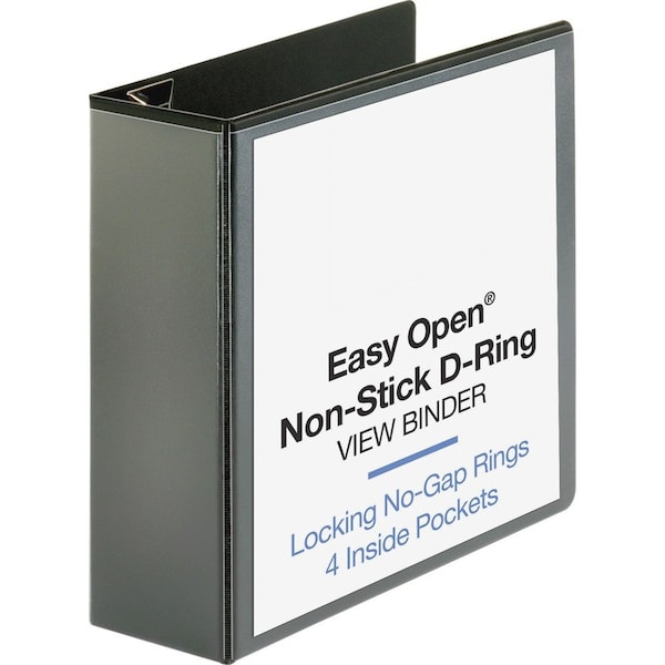 Business Source Ring Binder, Black, Clear Sleeve BSN26964 - main