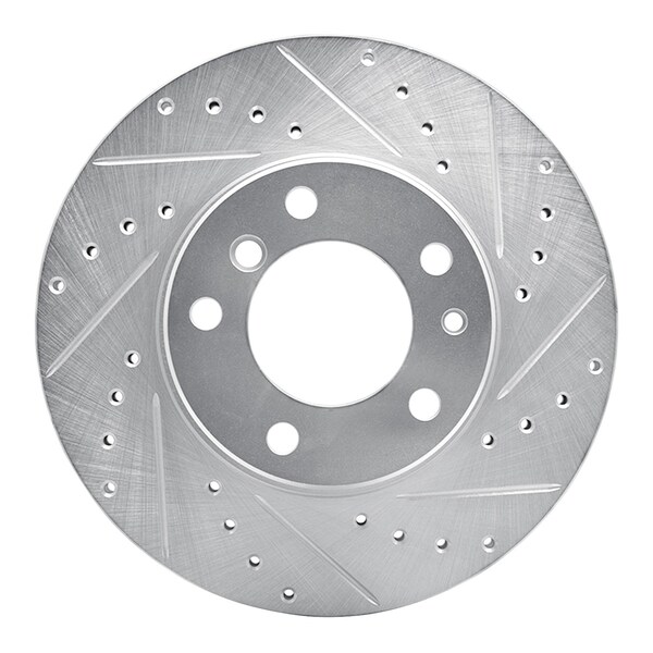 Dynamic Friction Co DFC Brake Rotor - Drilled and Slotted - Silver 631-31023R - main