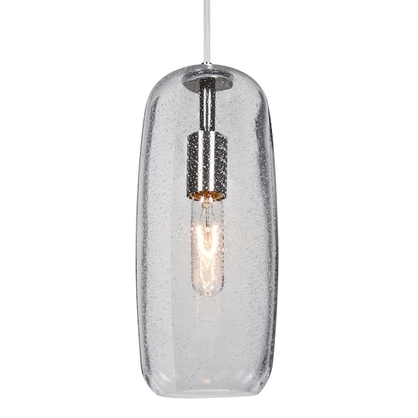 Besa Lighting Besa Pinot 13 Pendant, Clear Bubble, Satin Nickel Finish, 1x 60W MAX E26 Base 1JT-PINOT13CL-SN - main