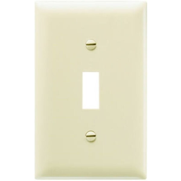 Legrand TradeMaster TP TP1-I Wallplate, 4.687 in L, 2.937 in W, 1 -Gang, Plastic, Ivory, Matte, 10PK TP1ICP10 - main