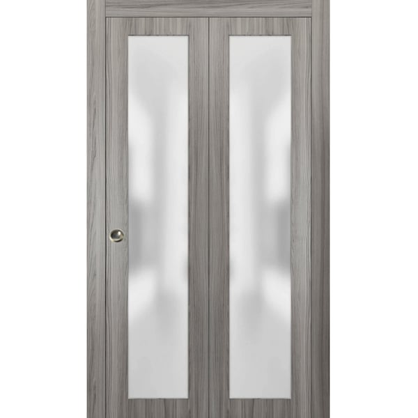 Sartodoors Sliding Closet Bi-fold Doors Planum 2102 Solid Core Modern Interior PLANUM2102BF-GA-60 x 80 (2* 30x80) - main