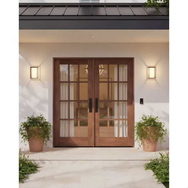 Doornmore G112, 74.5" x 82" ( 2x36" Door) Left Hand, Mahogany SDL 12 Lite Exterior Door G112-SW-3680_2_LI - main
